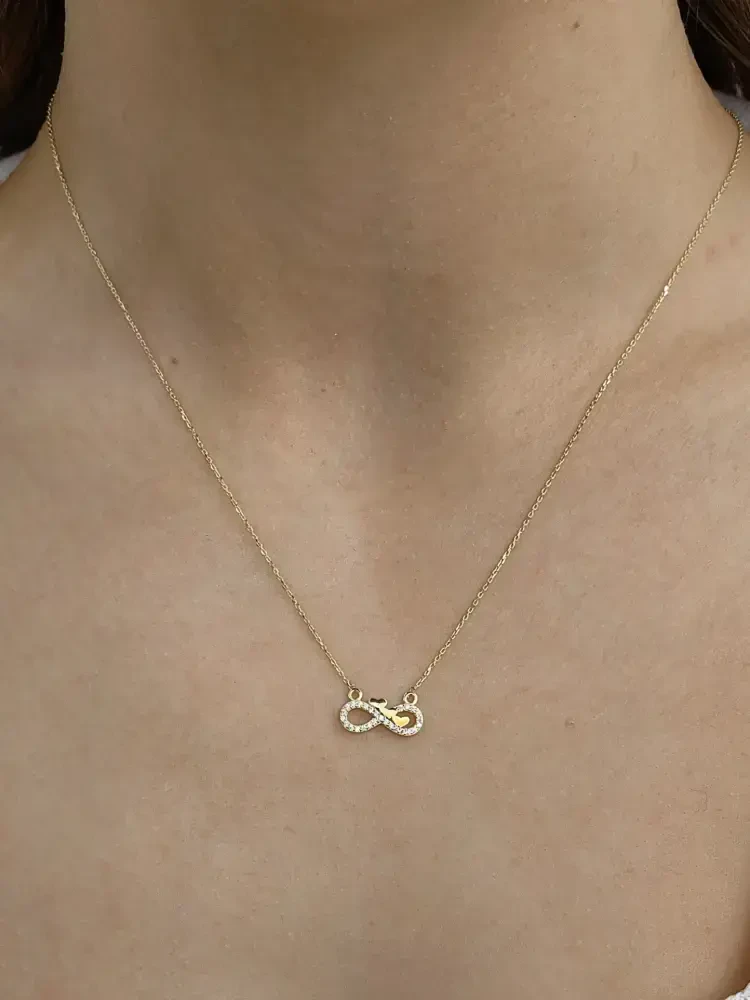 SONSUZLUK MODEL ALTIN KOLYE 8 AYAR KLY00799 - Nasip Kuyumcu