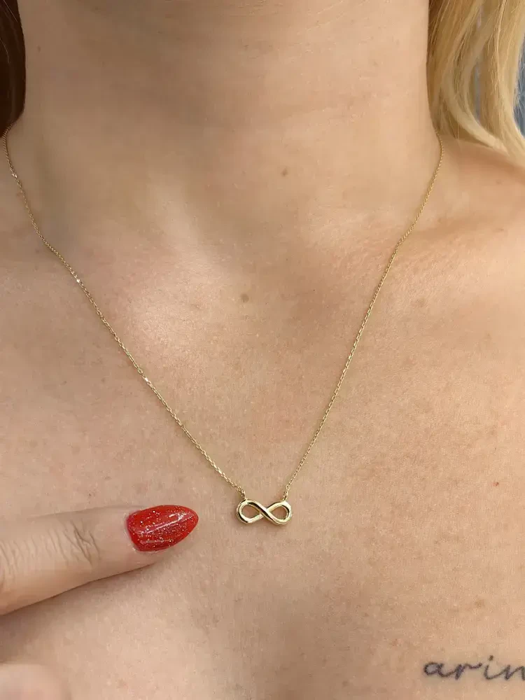 SONSUZLUK MODEL ALTIN KOLYE 8 AYAR KLY00678 - Nasip Kuyumcu