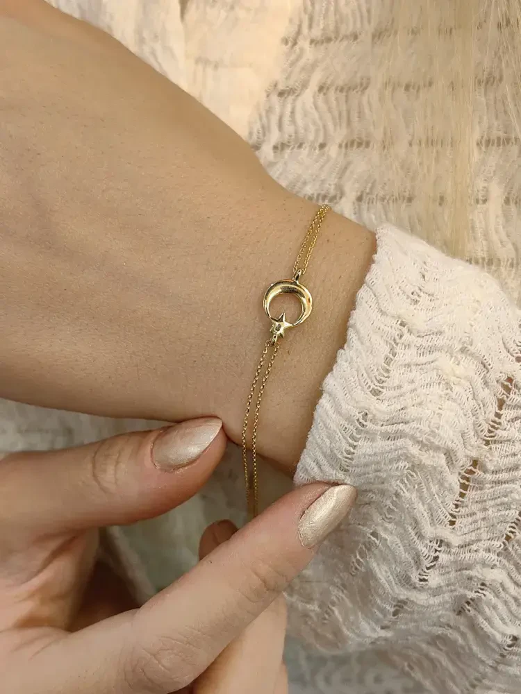 TARZ ALTIN BİLEKLİK KNY01104 - Nasip Kuyumcu