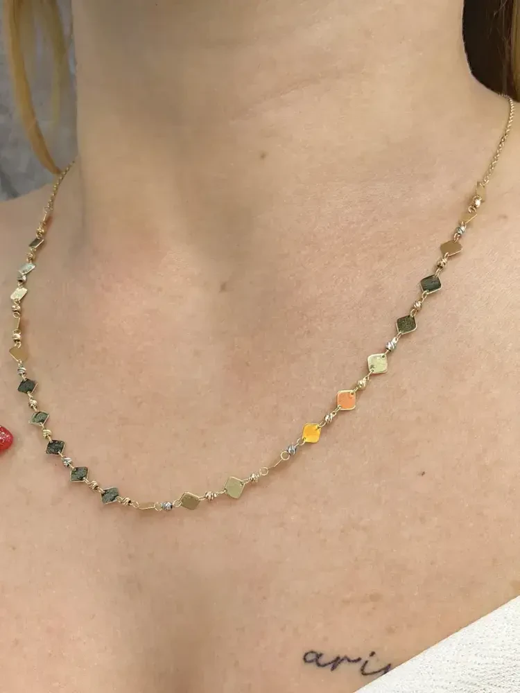 DORİKALI PUL MODEL ALTIN KOLYE 14 AYAR KLY00013 - Nasip Kuyumcu