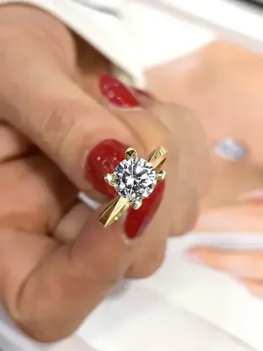 TEKTAŞ ALTIN YÜZÜK YZ000039 - 1