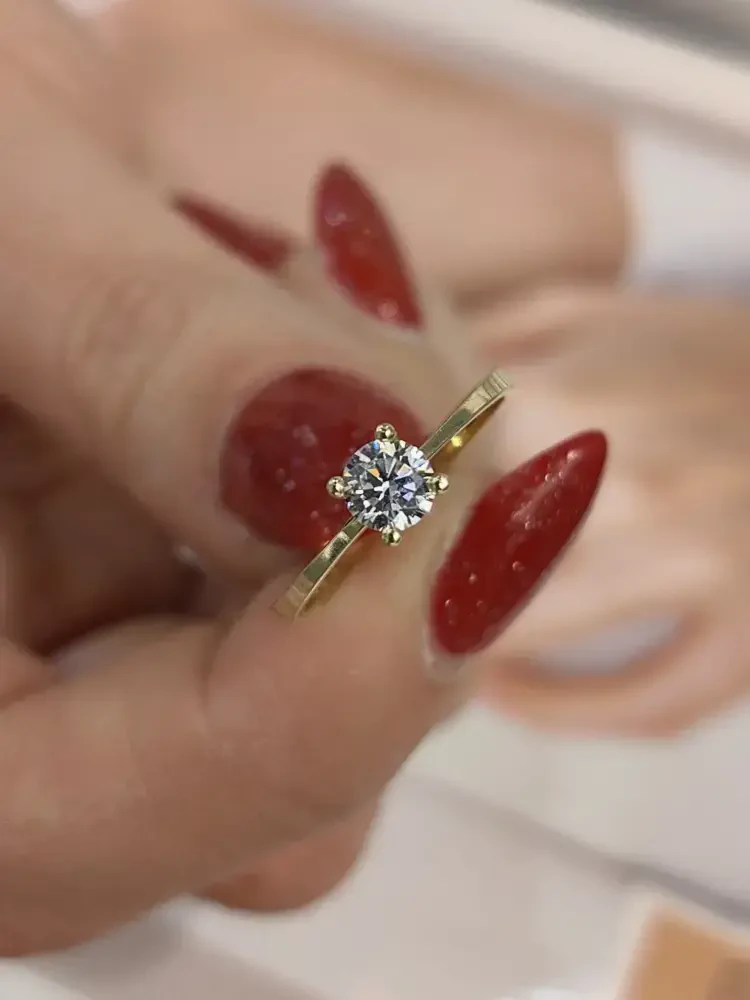 TEKTAŞ ALTIN YÜZÜK YZ001118 - Nasip Kuyumcu