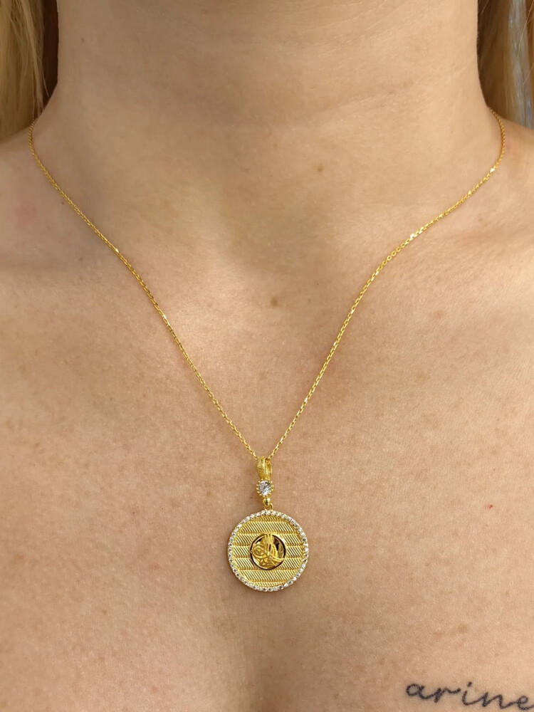 TUĞRALI ALTIN KOLYE 8 AYAR KLY00231 - Nasip Kuyumcu