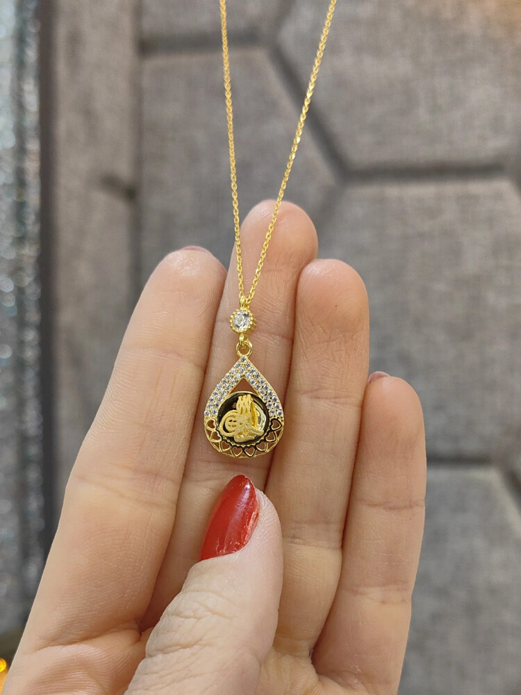 TUĞRALI ALTIN KOLYE 8 AYAR KLY00792 - Nasip Kuyumcu