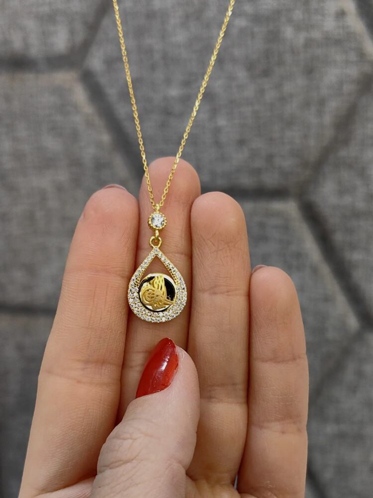 TUĞRALI ALTIN KOLYE 8 AYAR KLY00802 - Nasip Kuyumcu