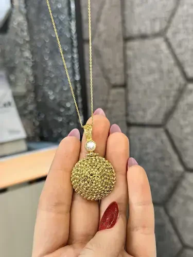 GÜNEŞ SİMGELİ ALTIN KOLYE 8 AYAR KLY00234 - 2