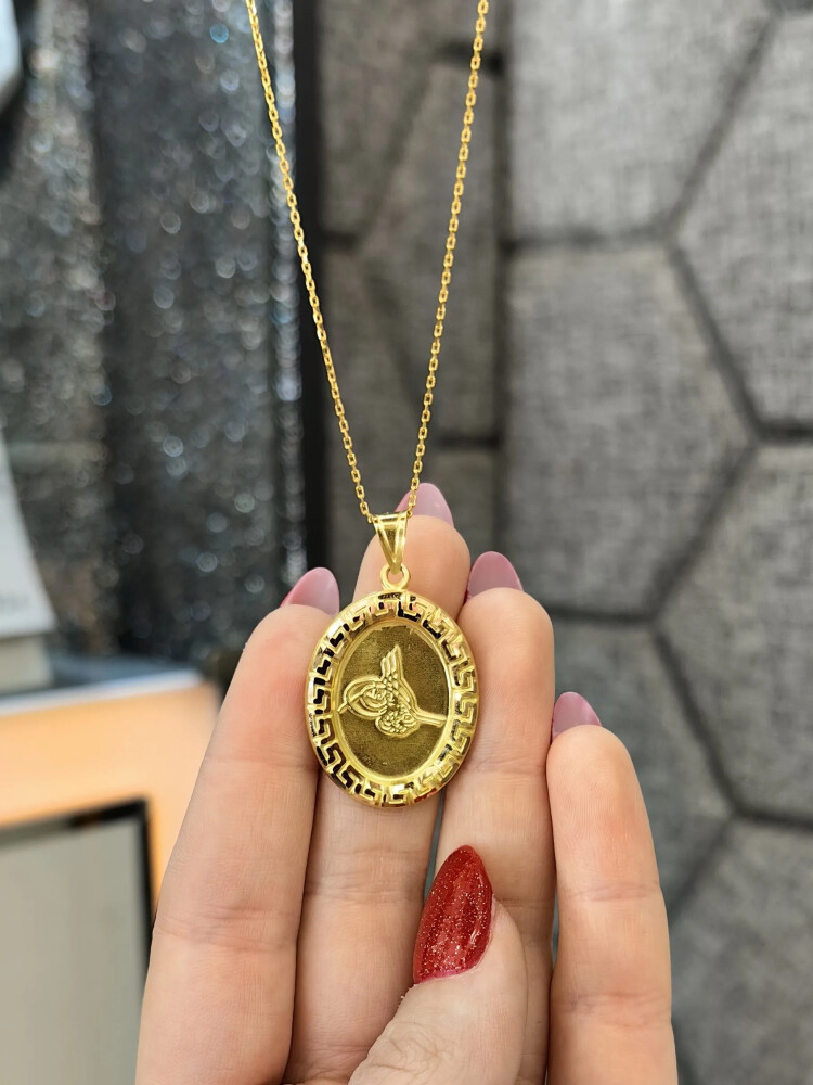 TUĞRALI ALTIN KOLYE 8 AYAR KLY00232 - Nasip Kuyumcu