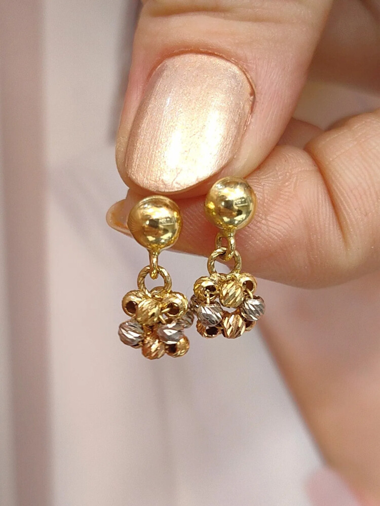 VİDALI ALTIN KÜPE KUP00118 - Nasip Kuyumcu