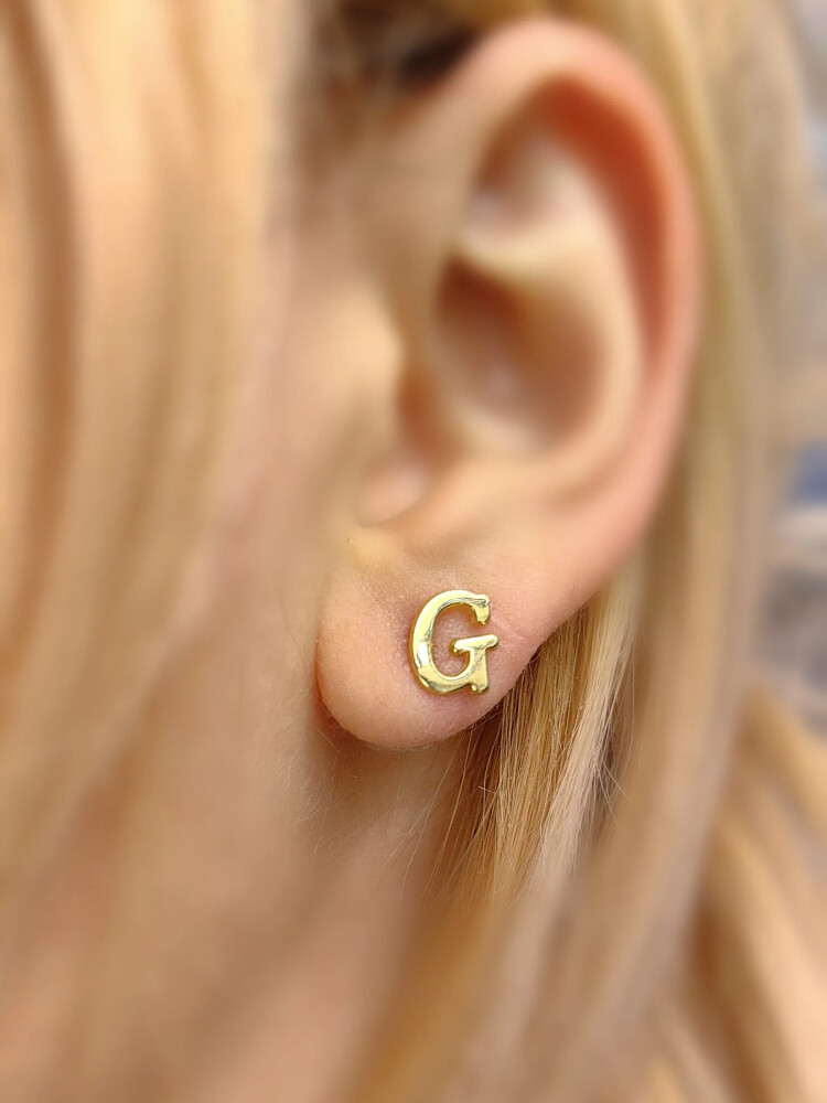 VİDALI ALTIN KÜPE KUP00137 - Nasip Kuyumcu