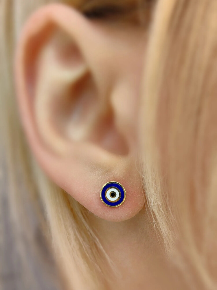 VİDALI ALTIN KÜPE KUP00150 - Nasip Kuyumcu