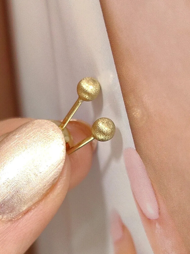 VİDALI ALTIN KÜPE KUP00158 - Nasip Kuyumcu