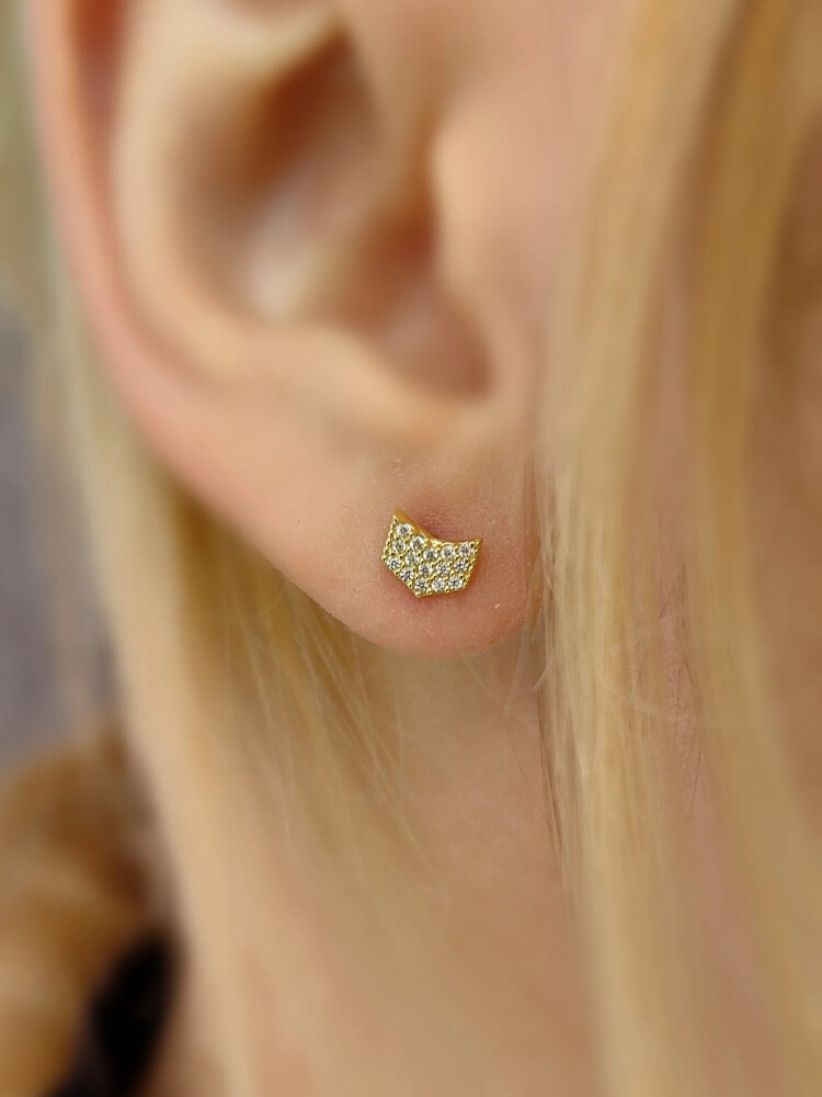 VİDALI ALTIN KÜPE KUP00166 - Nasip Kuyumcu