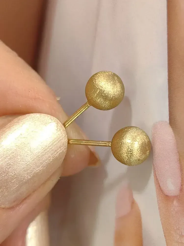 VİDALI ALTIN KÜPE KUP00175 - Nasip Kuyumcu