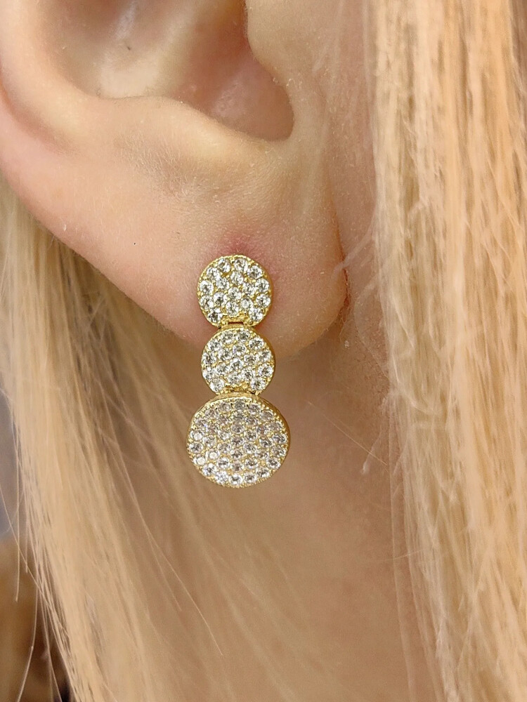 VİDALI ALTIN KÜPE KUP00326 - Nasip Kuyumcu