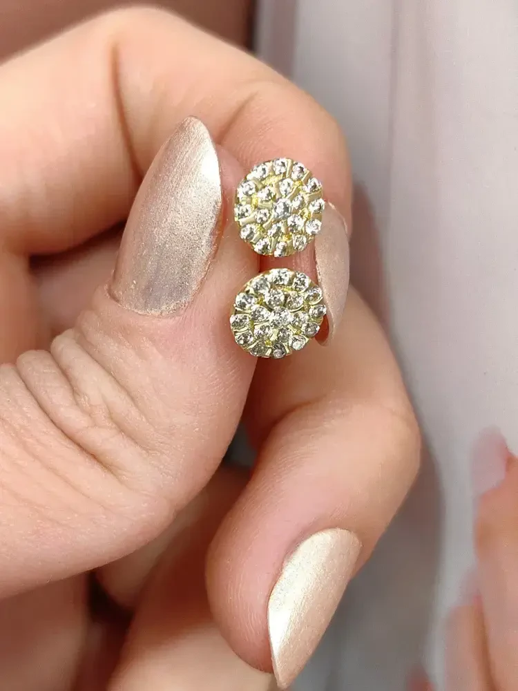 VİDALI ALTIN KÜPE KUP00658 - Nasip Kuyumcu