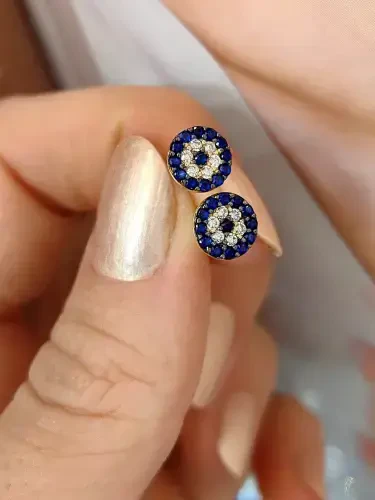 VİDALI ALTIN KÜPE KUP00659 - 1