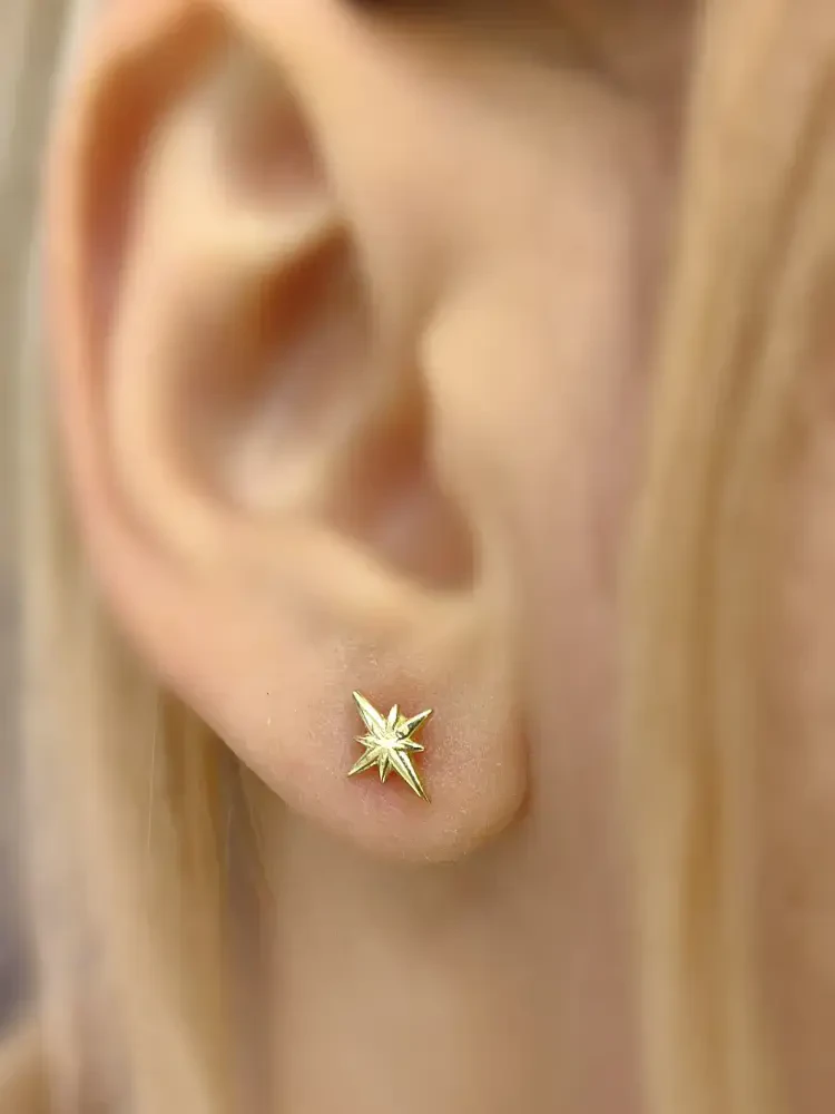 VİDALI ALTIN KÜPE KUP00755 - Nasip Kuyumcu