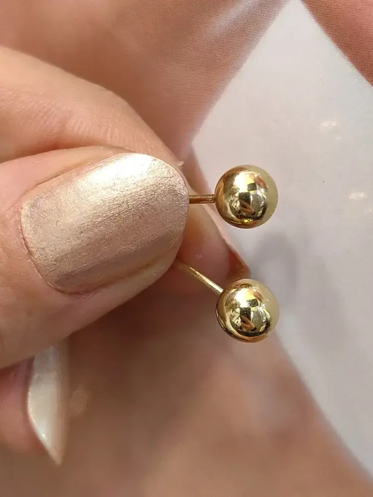 VİDALI ALTIN KÜPE KUP01066 - Nasip Kuyumcu