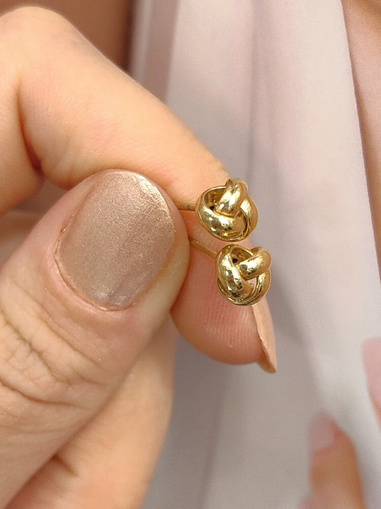 VİDALI ALTIN KÜPE KUP01132 - Nasip Kuyumcu