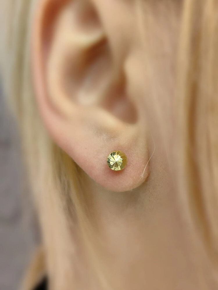 VİDALI ALTIN KÜPE KUP01420 - Nasip Kuyumcu