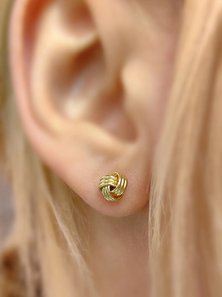 VİDALI ALTIN KÜPE KUP01449 - Nasip Kuyumcu