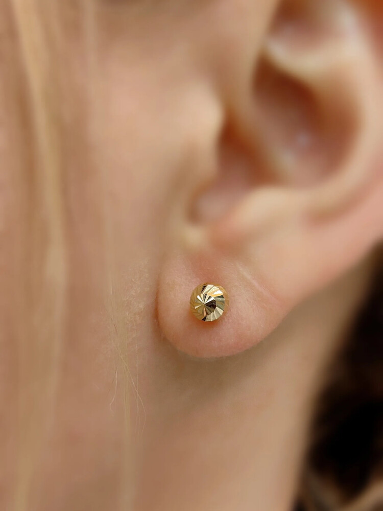 VİDALI ALTIN KÜPE KUP01461 - Nasip Kuyumcu