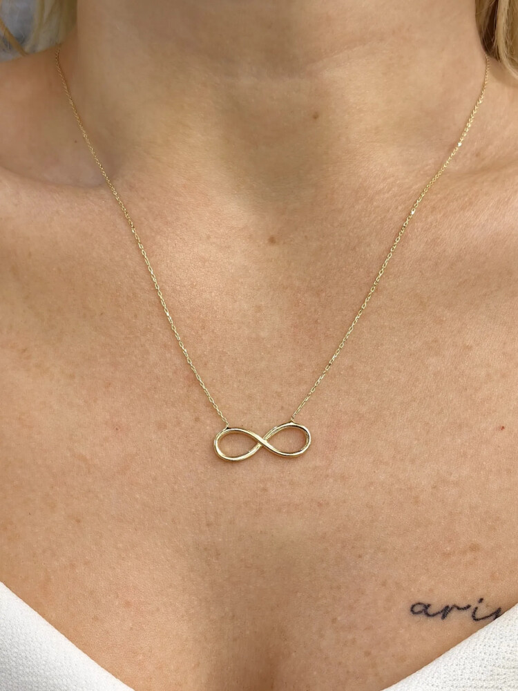 SONSUZLUK MODEL ALTIN KOLYE 14 AYAR KLY00501 - Nasip Kuyumcu