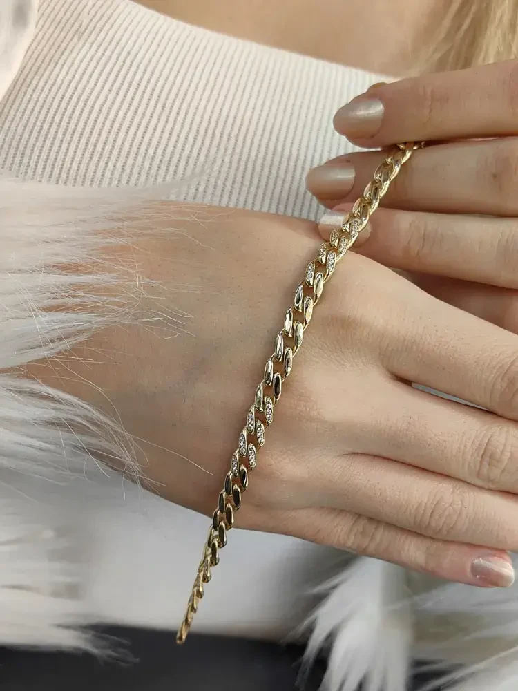 ZİNCİR ALTIN BİLEKLİK KNY00512 - Nasip Kuyumcu