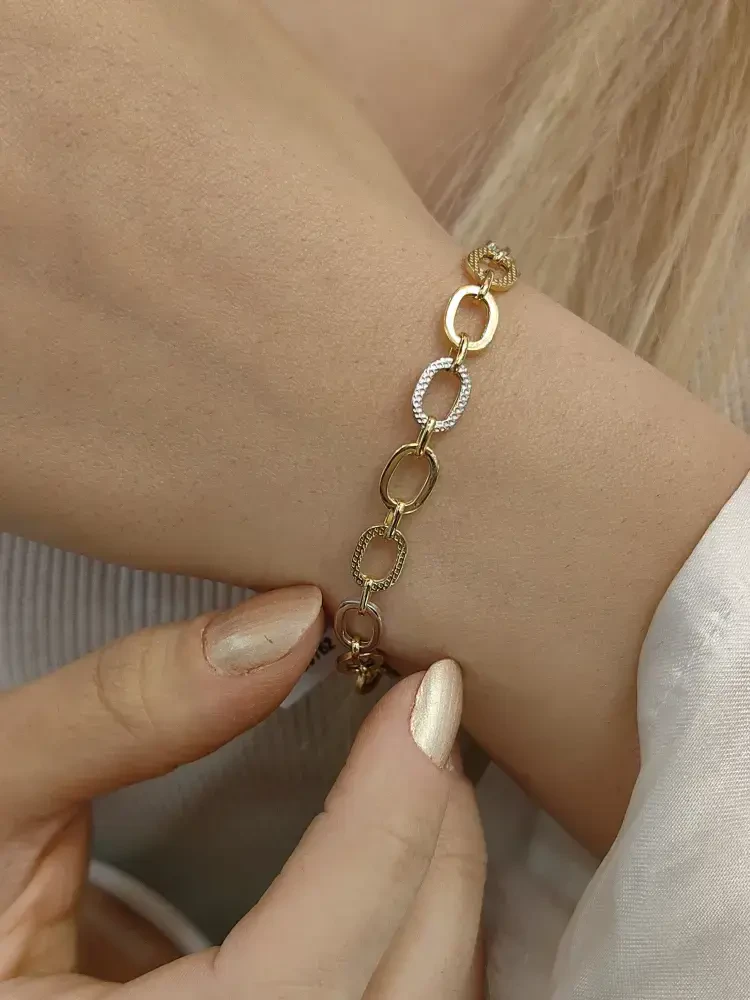 ZİNCİR ALTIN BİLEKLİK KNY00762 - Nasip Kuyumcu