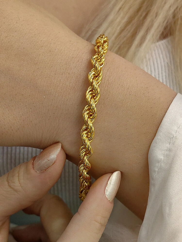 ZİNCİR ALTIN BİLEKLİK KNY01146 - Nasip Kuyumcu