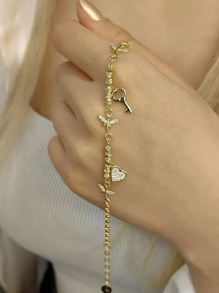 ZİNCİR ALTIN BİLEKLİK KNY01248 - Nasip Kuyumcu