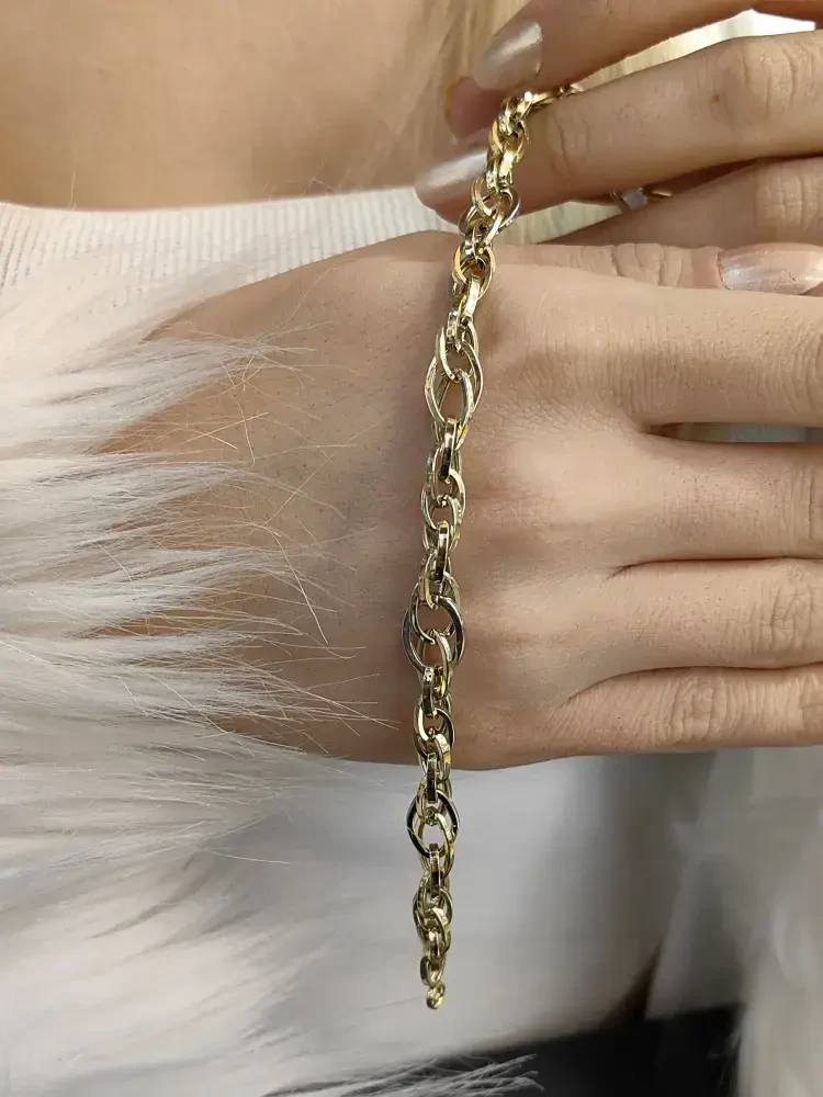 ZİNCİR ALTIN BİLEKLİK KNY01290 - Nasip Kuyumcu